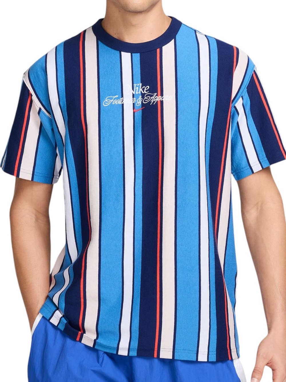 Nike Sportswear Max90 Shirt 4XL Tall Vertical Stripe Loose Fit Embroidered Logo